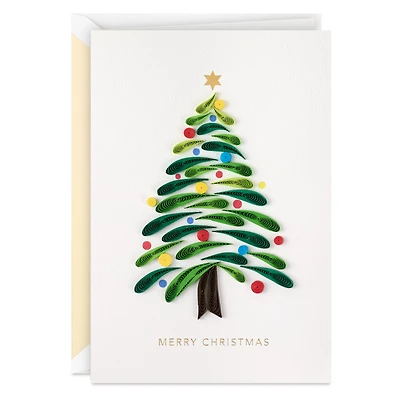 Merry and Bright Christmas Tree Quilled Paper Handmade Christmas Card for only USD 13.59 | Hallmark