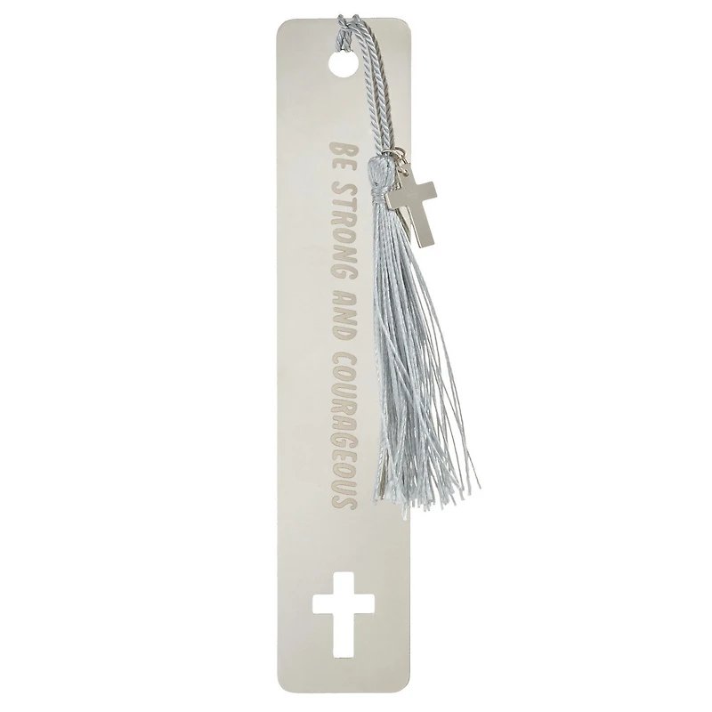 Be Strong and Courageous Metal Bookmark With Cross Charm for only USD 14.99 | Hallmark