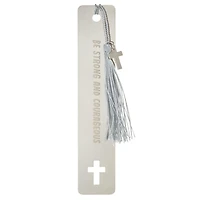 Be Strong and Courageous Metal Bookmark With Cross Charm for only USD 14.99 | Hallmark