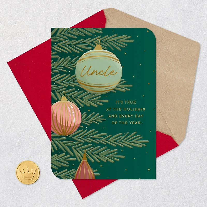 You Mean the World to Our Family Christmas Card for Uncle for only USD 3.99 | Hallmark
