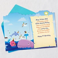Pirate Ship Party 4th Birthday Card for Kids for only USD 3.99 | Hallmark