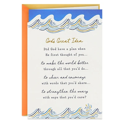 God's Great Idea Religious Birthday Card for only USD 4.99 | Hallmark