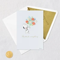 Peanuts® Snoopy With Flower Bouquet Thank-You Card for only USD 7.59 | Hallmark