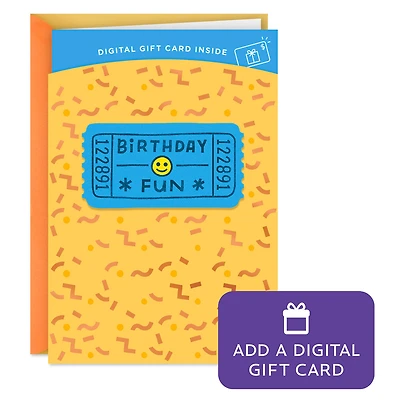 Fun Ticket Gift Card Greeting Birthday Card for only USD 4.99 | Hallmark