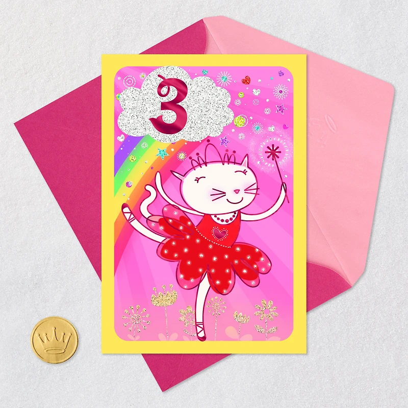 Dancing Cat 3rd Birthday Card for Kids for only USD 2.99 | Hallmark