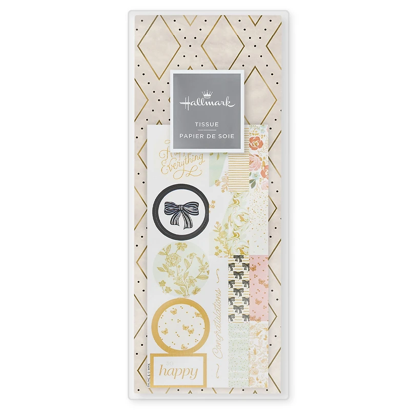 Gold Diamonds on Cream Tissue Paper Wrapping Kit for only USD 2.99 | Hallmark