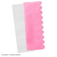 Scalloped Solid Pink and White 2-Pack Tissue Paper, 4 sheets for only USD 2.49 | Hallmark