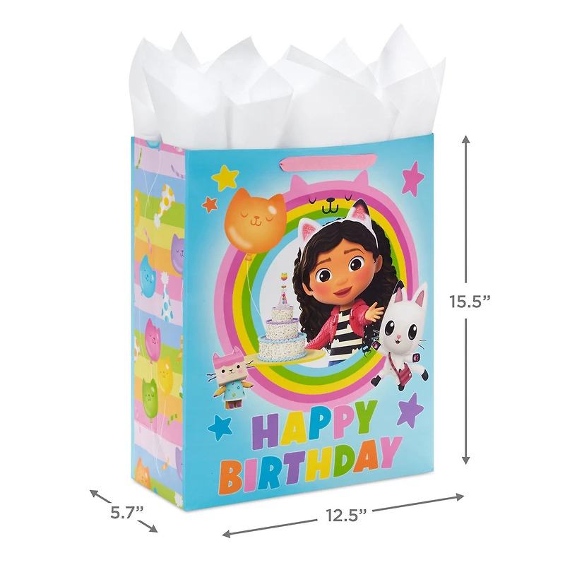 15.5" DreamWorks Animation Gabby's Dollhouse Extra-Large Birthday Gift Bag With Tissue Paper for only USD 7.99 | Hallmark