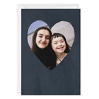 Personalized Navy Heart Frame Photo Card for only USD 4.99 | Hallmark