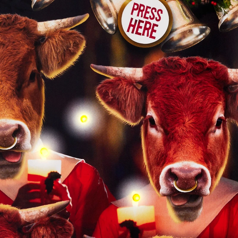 Carol of the Bulls Funny Musical Christmas Card With Light for only USD 8.59 | Hallmark