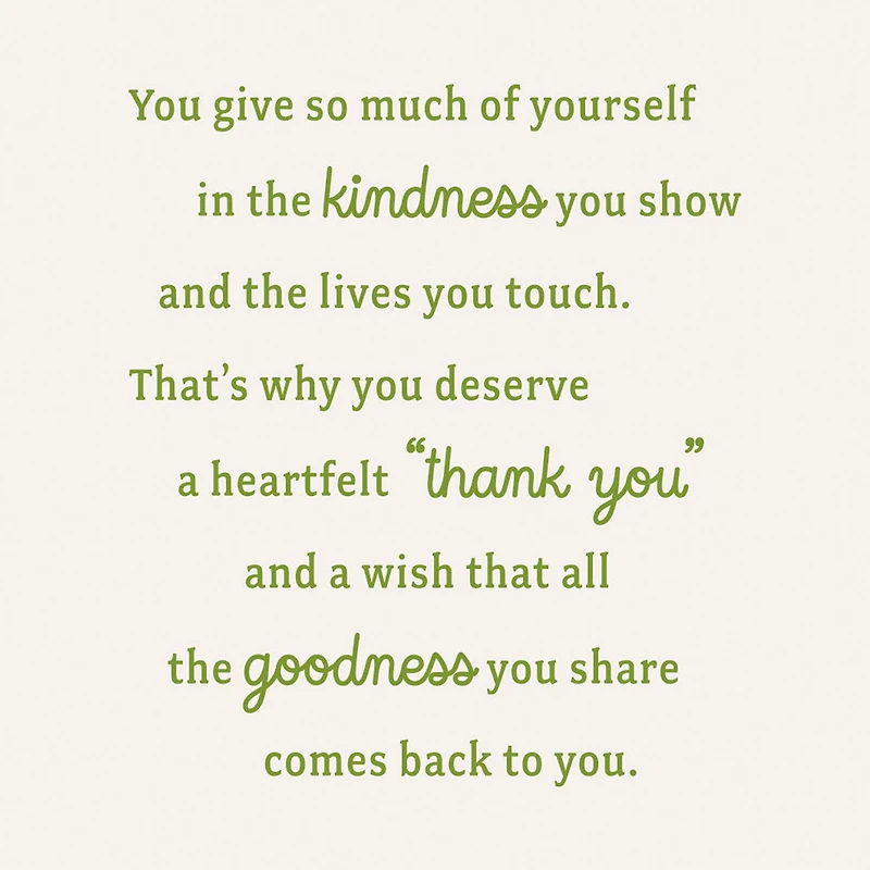 Your Kind Heart Thank-You Card for only USD 4.99 | Hallmark