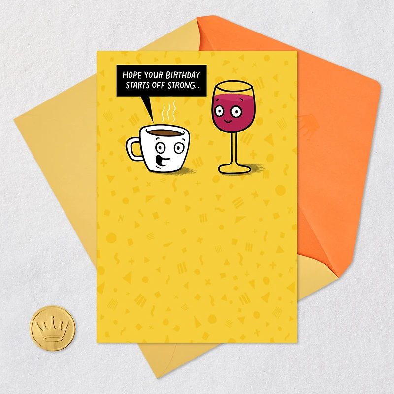 Coffee and Wine Funny Birthday Card for Adult for only USD 3.99 | Hallmark