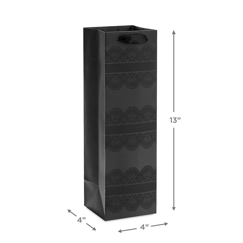 13" Black Lace Wine Gift Bag for only USD 4.49 | Hallmark