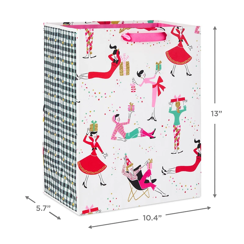 13" Retro Party Gals on White Large Holiday Gift Bag for only USD 4.99 | Hallmark