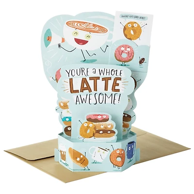 A Whole Latte Awesome Funny 3D Pop-Up Gift Card Holder for only USD 7.99 | Hallmark