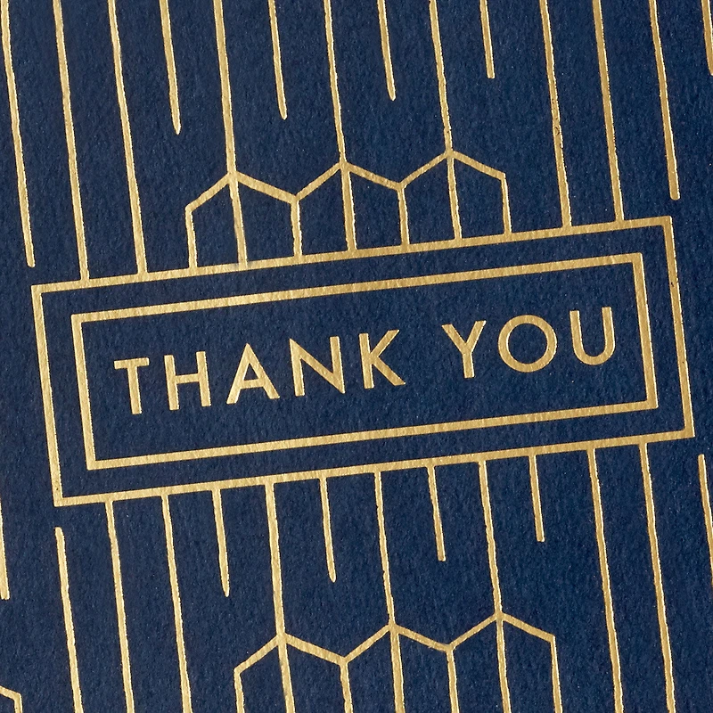 Gold Lines on Navy Boxed Thank-You Notes, Pack of 40 for only USD 14.99 | Hallmark