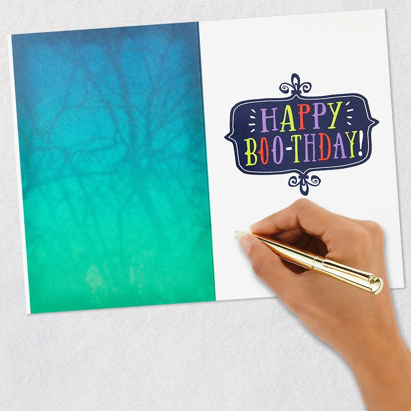 Happy Boo-thday Ghost With Cake Halloween Birthday Card for only USD 2.99 | Hallmark