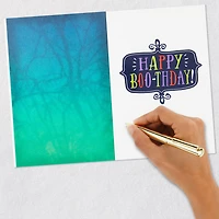 Happy Boo-thday Ghost With Cake Halloween Birthday Card for only USD 2.99 | Hallmark