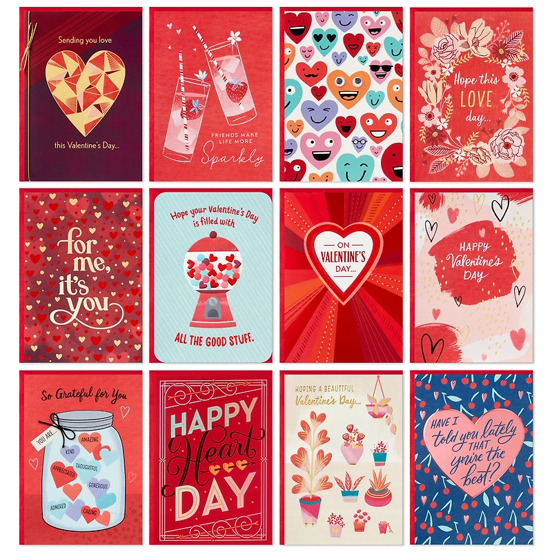 Bold and Bright Assorted Valentine's Day Cards, Pack of 12 for only USD 12.99 | Hallmark