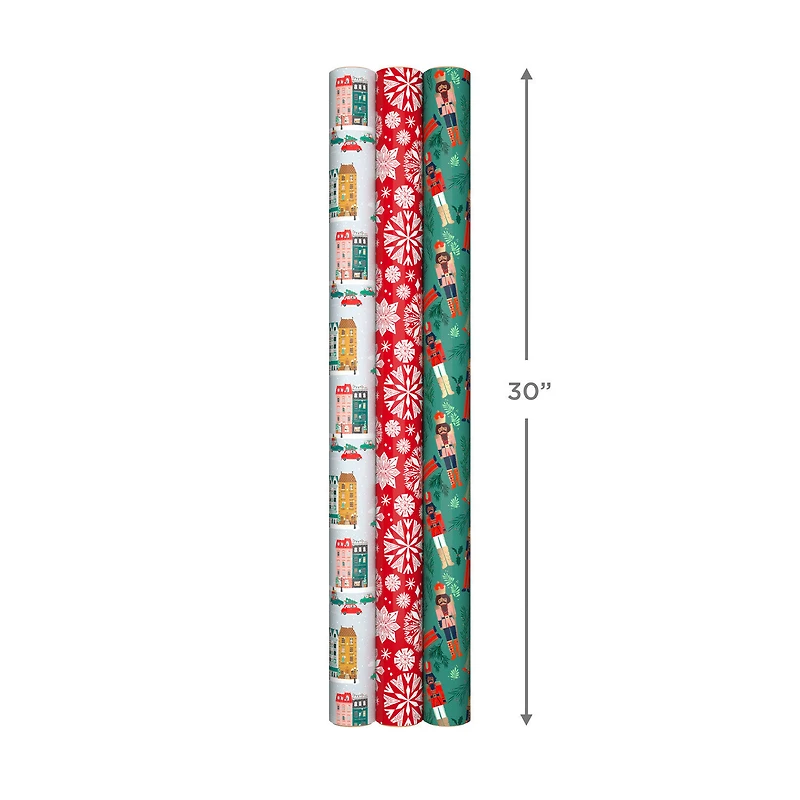 Cozy Traditions 3-Pack Christmas Wrapping Paper for only USD 16.99 | Hallmark