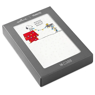 Peanuts® Snoopy and Woodstock Hanging Lights Boxed Christmas Cards, Pack of 16 for only USD 15.49 | Hallmark