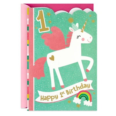 Unicorn and Rainbow First Birthday Card for only USD 5.99 | Hallmark