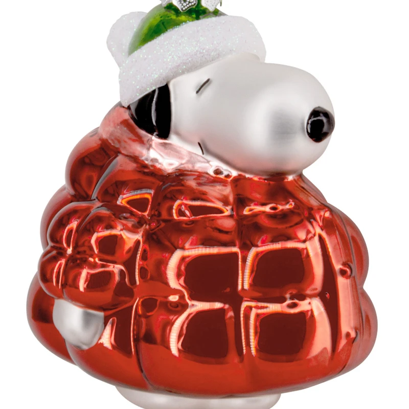 Peanuts® Snoopy in Puffer Coat Glass Hallmark Ornament for only USD 11.49 | Hallmark