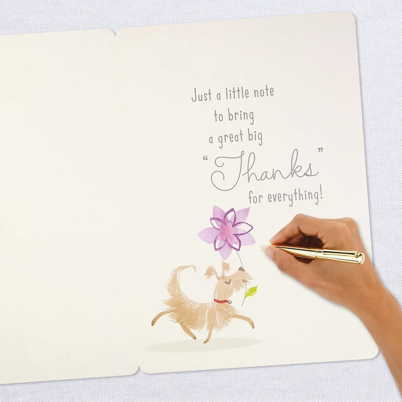 16" Dog With Flowers Jumbo Thank-You Card for only USD 9.99 | Hallmark