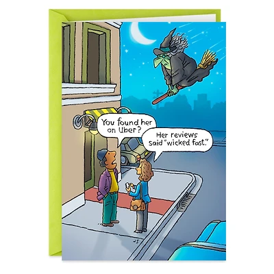 Wicked Fast Ride Funny Halloween Card for only USD 5.99 | Hallmark