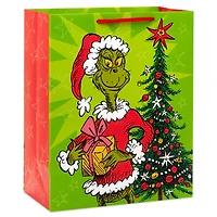 13" Dr. Seuss's How the Grinch Stole Christmas!™ Grinch With Present Large Christmas Gift Bag for only USD 4.49 | Hallmark
