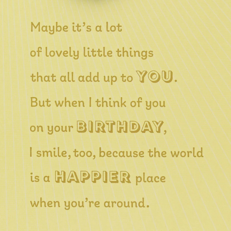 You Make the World a Happier Place Birthday Card With Wearable Pin for only USD 9.99 | Hallmark