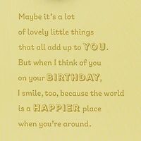You Make the World a Happier Place Birthday Card With Wearable Pin for only USD 9.99 | Hallmark