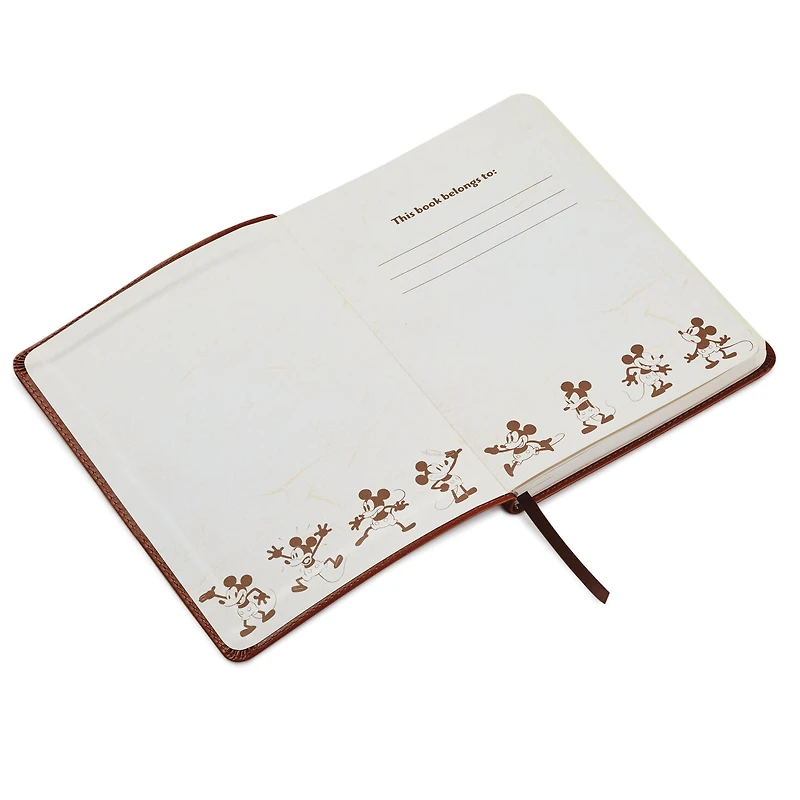 Disney Mickey Mouse Brown Faux Leather Journal for only USD 14.95 | Hallmark