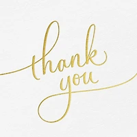 Gold Script on White Blank Thank You Notes, Pack of 10 for only USD 10.49 | Hallmark