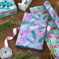 Vibrant Pines/Merry Messages Christmas Reversible Wrapping Paper Roll, 30 sq. ft. for only USD 4.99 | Hallmark