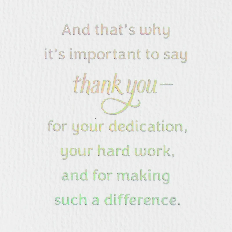 Important Work Thank-You Card for Teachers for only USD 4.99 | Hallmark