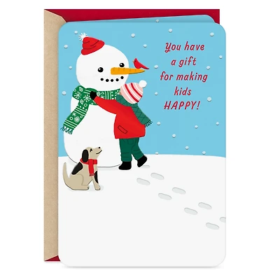 You Make Kids Happy Christmas Card for Child Caregiver for only USD 3.99 | Hallmark