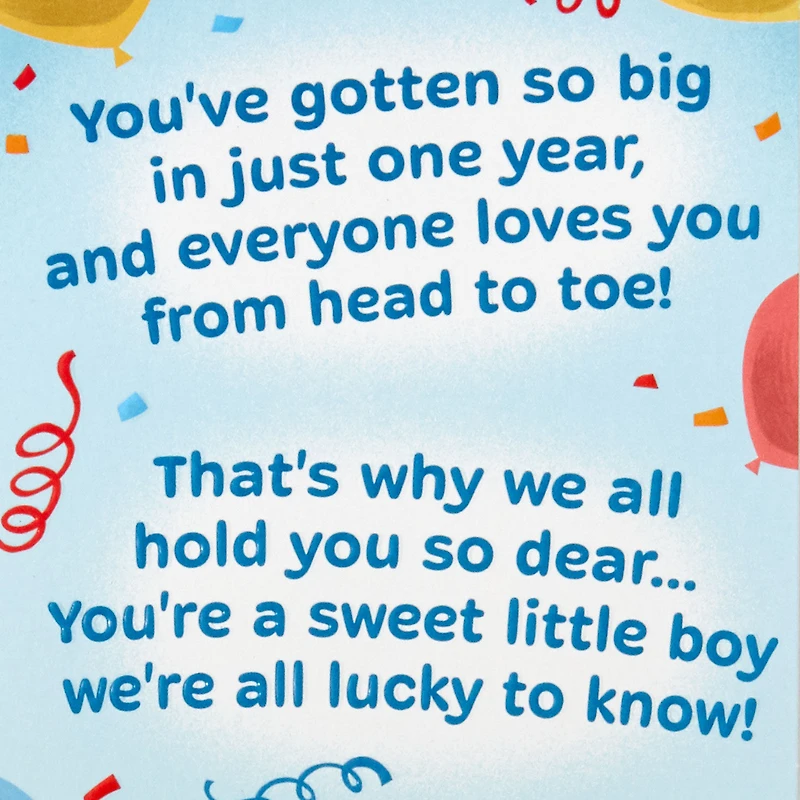 Loved From Head to Toe Pop-Up First Birthday Card for Boy for only USD 5.99 | Hallmark