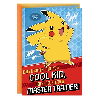 Pokémon You're a Master Trainer Birthday Card for Kids With Fold-Out Poster for only USD 3.99 | Hallmark
