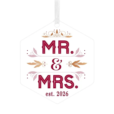 Mr. & Mrs. Metal Personalized Ornament, Custom Text for only USD 17.99 | Hallmark
