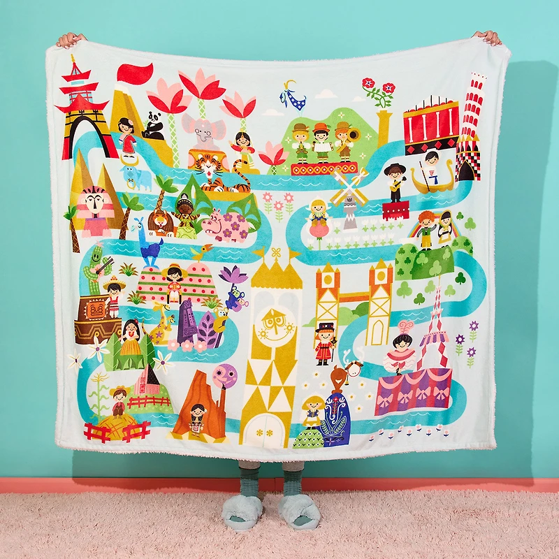 Disney It's a Small World Map Throw Blanket, 60x52 for only USD 49.99 | Hallmark