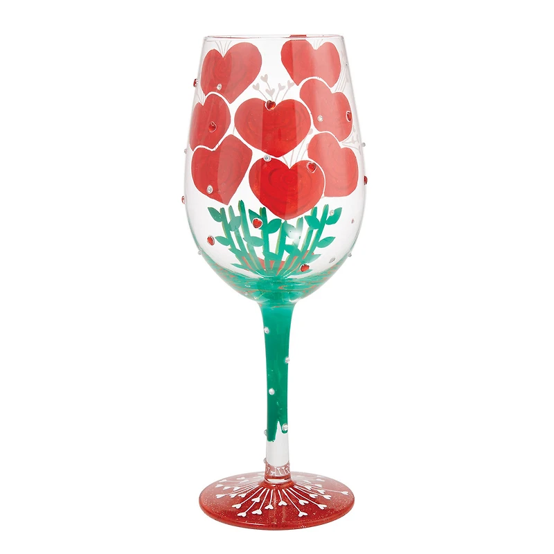 Lolita Valentine's Bouquet Handpainted Wine Glass, 15 oz. for only USD 32.99 | Hallmark
