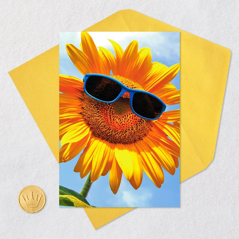 Sunflower in Sunglasses Thinking of You Card for only USD 3.99 | Hallmark