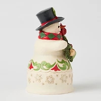Jim Shore Heartwood Creek Snowman With Garland and Cardinal Figurine, 8.75" for only USD 69.99 | Hallmark