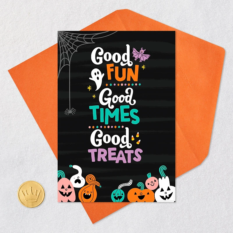 Good Fun, Good Times, Good Treats Halloween Card for only USD 2.00 | Hallmark