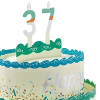 Blue and Green Confetti Cake Pick-a-Number Customizable Pop-Up Birthday Card for only USD 9.99 | Hallmark