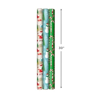 Santa Fun 3-Pack Reversible Christmas Wrapping Paper, 120 sq. ft. for only USD 16.99 | Hallmark