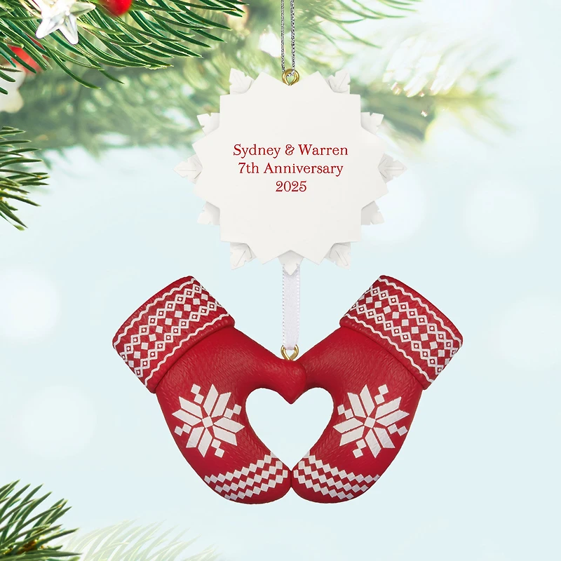 Merry Mittens Personalized Ornament