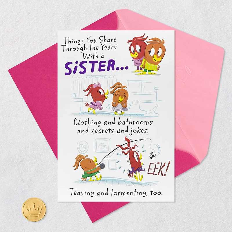 Things We Share Funny Pop-Up Birthday Card for Sister for only USD 6.59 | Hallmark