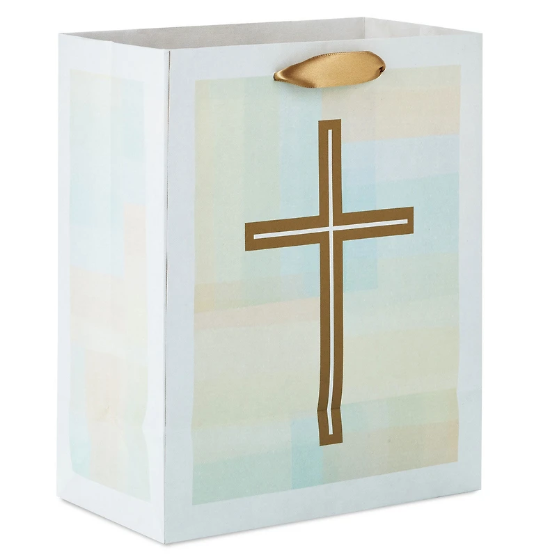 9.6" Gold Cross on Pastel Medium Gift Bag for only USD 3.99 | Hallmark